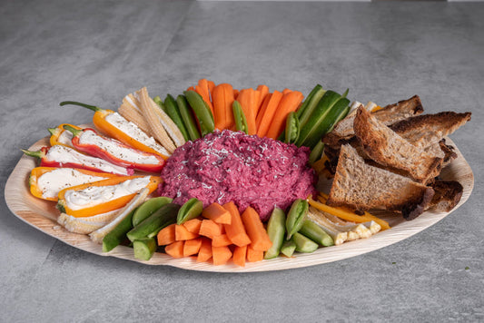 Homemade Beetroot Houmous Platter