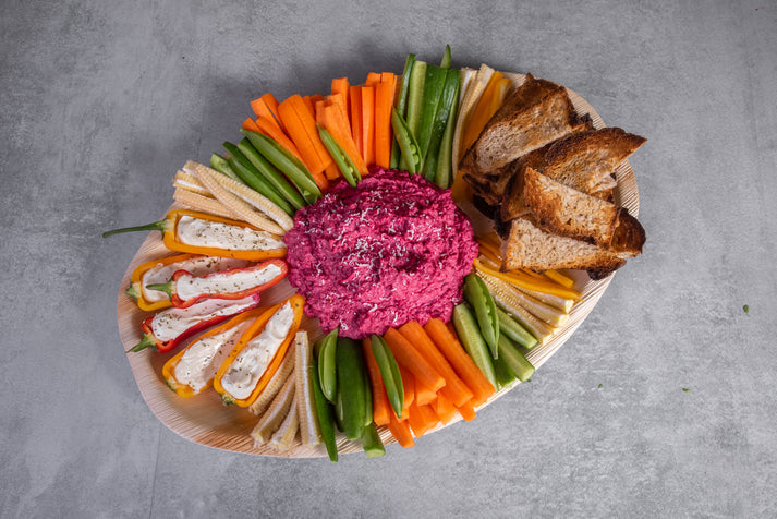 Homemade Beetroot Houmous Platter